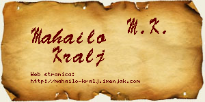 Mahailo Kralj vizit kartica